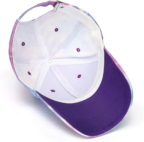 Vista 5 de Gorra de béisbol de algodón con teñido anudado de perfil bajo, gorra de béisbol de hiphop, sombrero de papá
