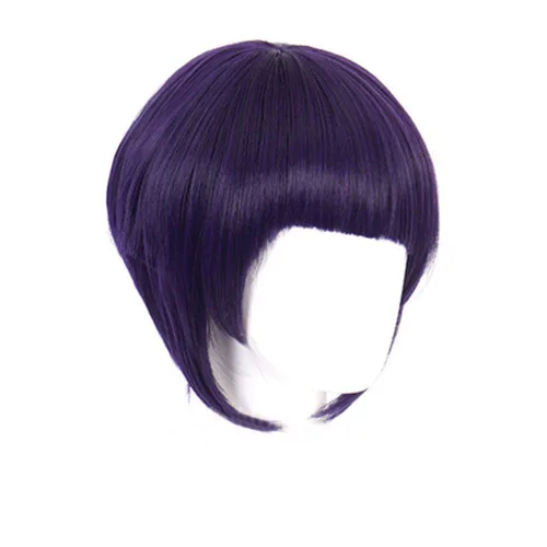 Vista 3 de Anime Cosplay Jiro Kyoka Pelucas para mi héroe Academia púrpura Cosplay peluca traje Pelo sintético Bob Pelucas con flecos peinados