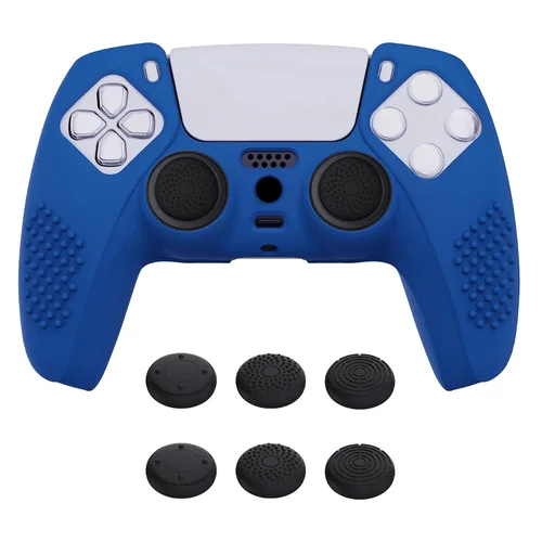 Vista 27 de eXtremeRate PlayVital Aqua Green 3D Studded Edition Anti-Slip Silicone Cover Skin for ps5 Controller, Soft Rubber Case for PS5 Wireless Controller
