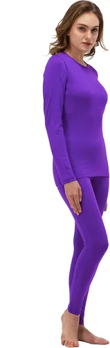 Vista 4 de Conjunto de ropa interior 100 % lana merino para mujer, Light Purple-7.62oz, L