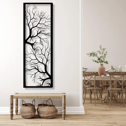 Vista 2 de Arte de pared de árbol de la vida, arte de pared de árbol de metal, letrero de árbol, decoración de pared de metal, decoración de pared de rama
