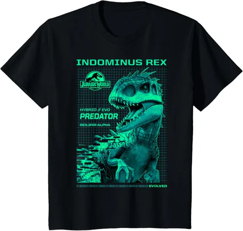 Vista 46 de Jurassic World Indominus Rex Hybrid Predator T-Shirt Small Negro