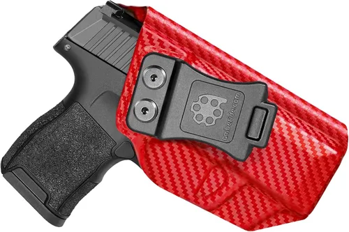 Vista 9 de Amberide IWB Funda Kydex para SIG Sauer P365 / P365 SAS / P365X, transporte oculto, opciones MOS y no MOS disponibles, inclinación ajustable