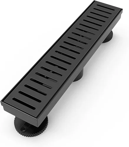 Vista 14 de WEBANG - Drenaje lineal de 12 pulgadas para ducha rectangular con accesorios, cubierta de patrón cápsula, rejilla extraíble, acero inoxidable SUS304