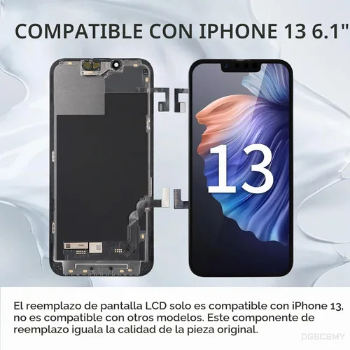 Vista 5 de para iPhone 13 Reemplazo de pantalla con auricular 6.1" LCD Kit
