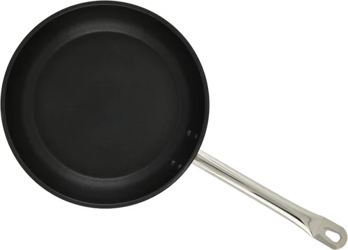 Vista 7 de Sartén Winco de acero inoxidable de 11 pulgadas, antiadherente