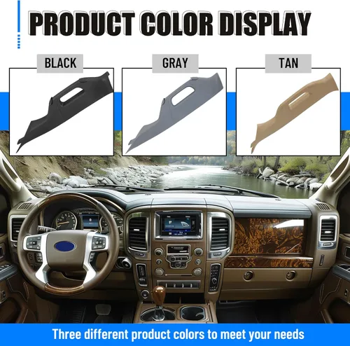 Vista 5 de HECASA Una manija de agarre de pilar, moldura interior derecha del lado del pasajero compatible con Ford F-250 F-350 F-450 F-550 Super Duty Negro