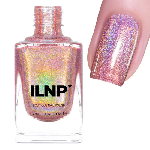 Vista 5 de ILNP Elsa - Esmalte de uñas holográfico resplandeciente azul claro helado