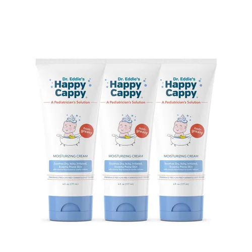 Vista 10 de Crema hidratante Happy Cappy – Crema para bebés con tendencia al eccema, loción para piel seca para bebés, niños pequeños y niños, formulada por