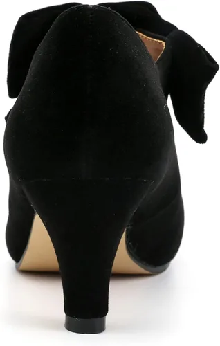 Vista 7 de LIURUIJIA Zapatos de tacón Mary Jane para mujer, con puntera redonda, tacón bajo, correa de tobillo, vestido de boda, fiesta de noche