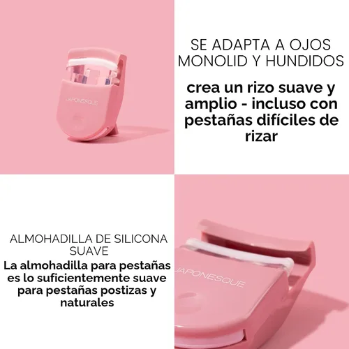 Vista 8 de JAPONESQUE Rizador de pestañas de viaje (rosa, paquete de 2)