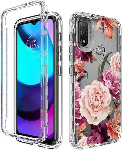 Vista 6 de Funda para Moto E20/Moto E30/Moto E40, XT2155 XT2158 con protector de pantalla de vidrio templado, funda protectora de cuerpo completo
