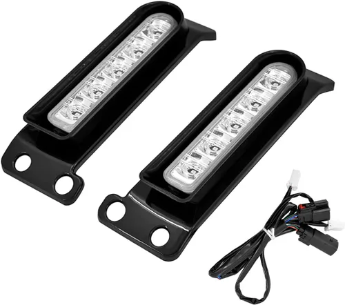 Vista 2 de Insertos de soporte para alforjas LED, panel de relleno para luz auxiliar del guardabarros, luces de freno y cola para Harley Electra Glide Road