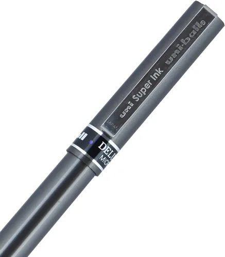 Vista 5 de uni-ball 60027 Uni-Ball Deluxe Stick - Bolígrafo de bola rodante, barril MGY, tinta BE, microfina, 0.020 in