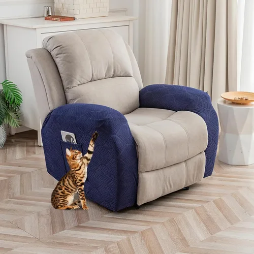 Vista 48 de Funda para Silla Reclinable 100% Impermeable, 1 Pieza Fundas Elásticas para Sofá Reclinable Lavables para Silla Reclinable para Mascotas, Perros