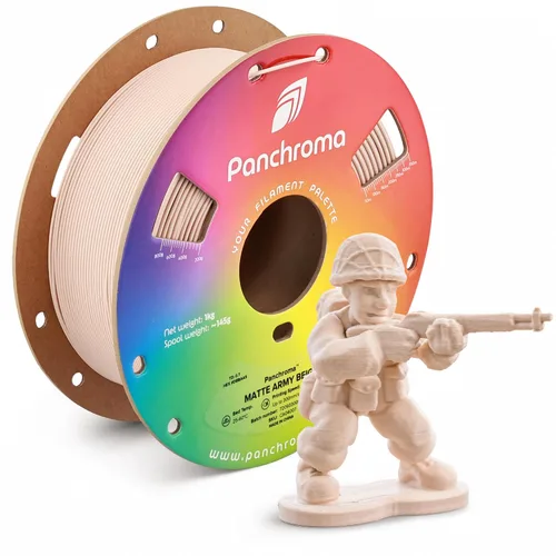 Vista 90 de Polymaker Panchroma - Filamento PLA mate de 0.07 in, 2.2 lbs, madera de Madera mate de doble degradado