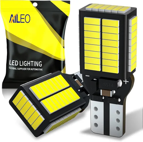 Vista 7 de Bombillas LED T15 912 921 mejoradas, rojas, de montaje alto/luz de freno 3ra, 3600LM súper brillantes, 4014, 54-SMD, chipset, Canbus, sin errores
