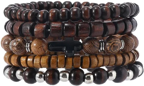 Vista 16 de Pulsera Gótica Ajustable de Cuero Trenzado Punk Multicapa de Estilo Grunge, Conjunto de Pulseras Emo con Brazalete de Metal, Envoltura