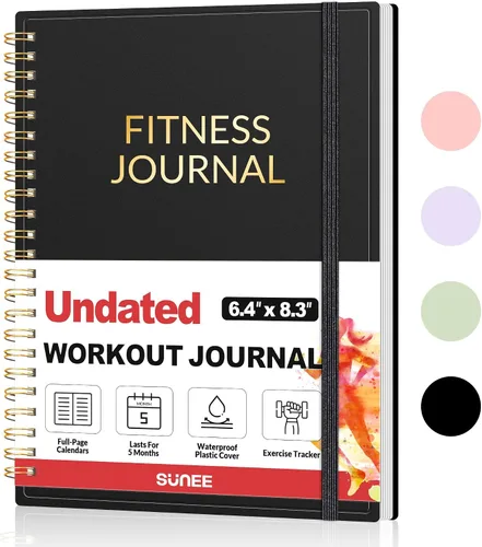 Vista 10 de Diario de Fitness y Planificador de Entrenamiento para Mujeres y Hombres, A4 (21.6 cm x 27.9 cm) Diario de Entrenamiento y Libro de Planificación