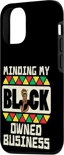 Vista 2 de Funda de regalo para iPhone 14 Minding My Black Business Pride BLM African Women CEO