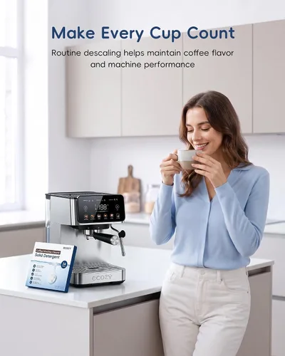 Vista 7 de ecozy Tabletas limpiadoras y descalcificadoras para máquinas de café