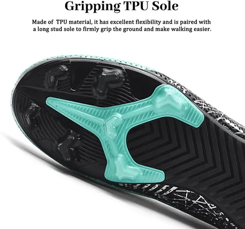 Vista 3 de AOSENSS Zapatos de fútbol para hombre y mujer, zapatos de fútbol para interiores y exteriores, para competición, tenis de fútbol sala
