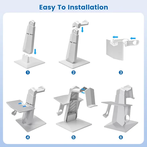 Vista 7 de VR Stand Compatible with Meta Quest 3Meta Quest 2, Headset Display Holder, and Controller Mount Station, with More Stable and Heavy Base, Mount
