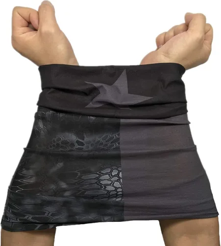 Vista 3 de Polaina de cuello sin costuras, bufanda, bandana, máscara facial sin costuras, protección UV para motocicleta, ciclismo, equitación, correr