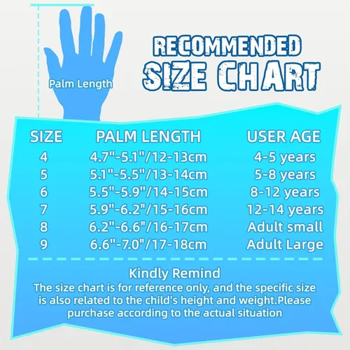 Vista 5 de WVVOU - Guantes de portero para niños, guantes de portero para niños de 8 a 12 años, guantes de portero para jóvenes con doble protección, palma