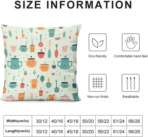 Vista 3 de Bonita olla de cocina y utensilios de cocina, funda de cojín cuadrada de 18 x 18 pulgadas para niñas, mujeres, mamá, esposa, hija, cojines
