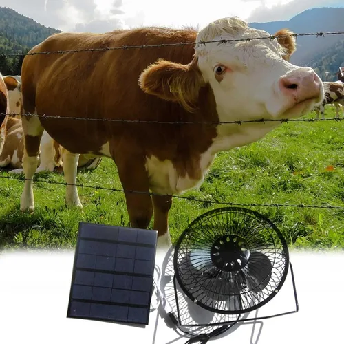 Vista 8 de Ventilador de escape solar de 5 W para ventilador de cobertizo, kit de ventilador solar impermeable para gallinero, casas de mascotas y ventanas