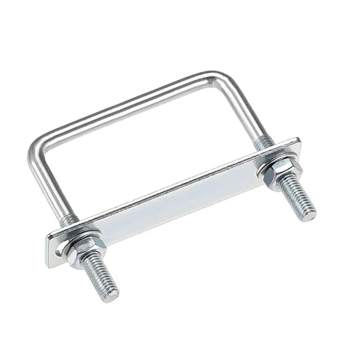 Vista 20 de uxcell Pernos cuadrados en U de 1 "(25 mm) de ancho interior de acero al carbono M8 con tuercas, placa de marco, arandelas redondas