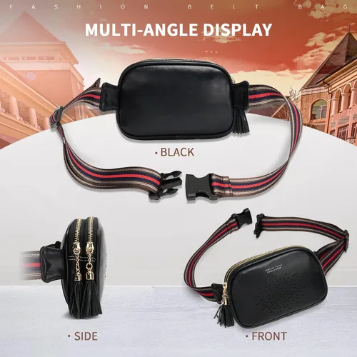 Vista 5 de APHISON Fanny Packs for Women Belt Bag Crossbody Bags for Women Mini Everywhere Fashion Waist Bag Vegan Leather Purse with Adjustable Strap