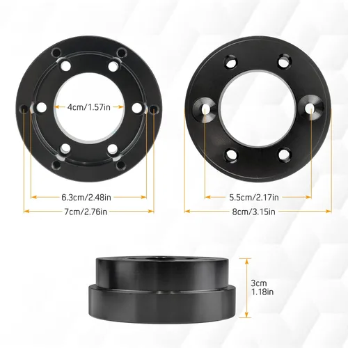 Vista 2 de Htostar Racing Steering Wheel Adapter Plate 70MM 2.75" Compatible With Logitech G29 G920 G923 Sparco Set