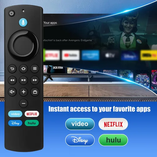 Vista 6 de Control remoto Firestick de repuesto para Fire Smart TV Stick Lite/4K/4K MAX/4K Plus/HD, Smart TV 3rd Gen/TV Cube(1st/2nd/3rd Gen)/TVs