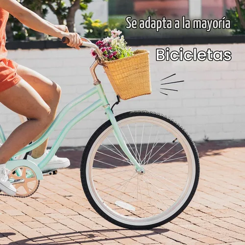 Vista 5 de Retrospec Cesta Toto rectangular tejida con correas de cuero auténtico y hebillas de latón