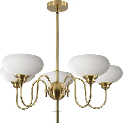 Vista 19 de BOKT Candelabro Francés de Oro y Blanco Moderno de 3 Luces para Comedor Sobre Mesa Candelabros Vintage para Vestíbulo Ajustables