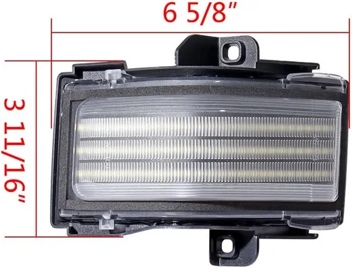 Vista 3 de Compatible con Ford Super Duty 2017-2022 2023 F250 F350 F450 F550 2X luz de señal de giro para espejo lateral de circulación diurna DRL lámpara