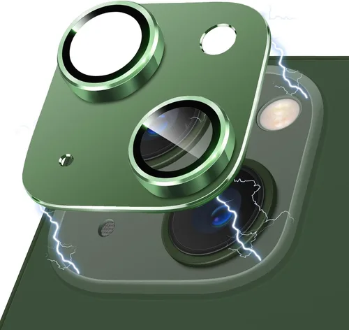 Vista 111 de Protector de Lente de Cámara para iPhone 14 / iPhone 14 Plus Película de Cubierta de Cámara de Metal, Vidrio Templado 9H, Antiarañazos, Compatible
