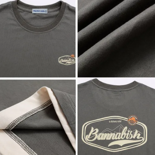 Vista 4 de Aelfric Eden Camisetas de gran tamaño para hombre, con estampado gráfico, cuello redondo, algodón