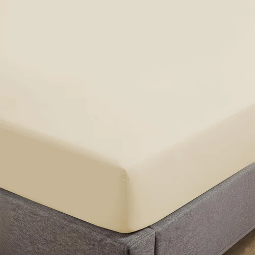Vista 12 de Feather & Stitch - Sábana bajera ajustable de 100 % algodón, tejido satén de damasco, transpirable a rayas, sábana elástica para colchón de 18 Aqua