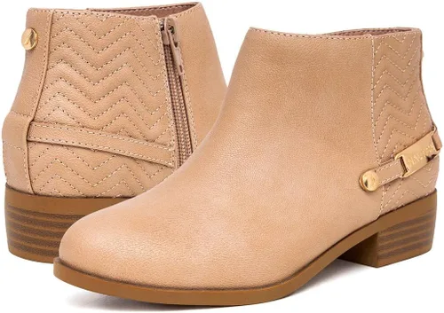 Vista 6 de Nautica Kids Girls Ankle Bootie With Side Buckle and Zipper, Dress Boot -For Youth & Toddler (ToddlerLittleBig Kids)