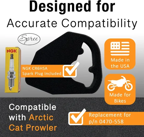 Vista 7 de Spree Compatible/Filtro de aire de repuesto para Yamaha TTR110 (2008-2015)