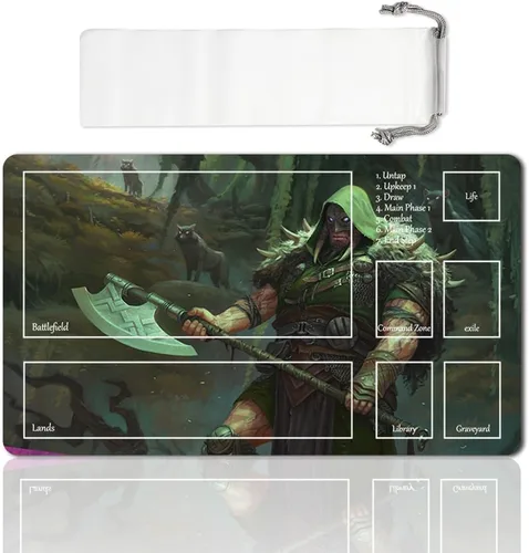 Vista 31 de Juego de mesa MTG Playmat Games Tamaño 60X35 cm CCG Compatible para TCG RPG CCG Play Mats (Ajani Steadfast-Zone)