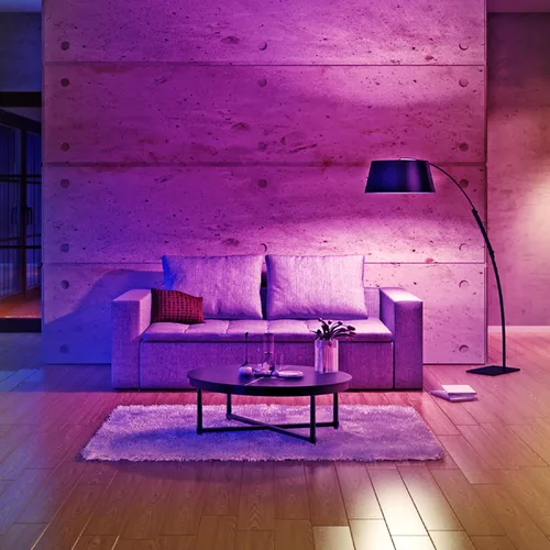 Vista 6 de Feit Electric Bombilla LED que cambia de color, A19 con una bombilla de base media E26, equivalente a 60 W, vida útil de 15 años
