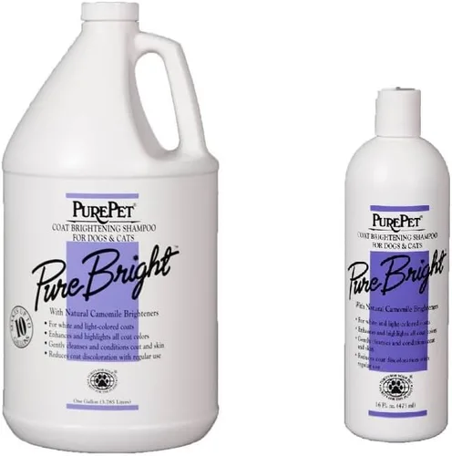 Vista 3 de PurePet Pure Bright Whitening Brightening Dog and Cat Shampoo diluye 10 a 1 (16 onzas)