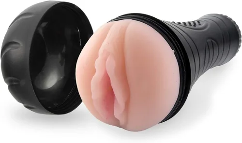 Vista 3 de LeLuv Masturbador masculino compacto de mano realista Anus textura en caja negra