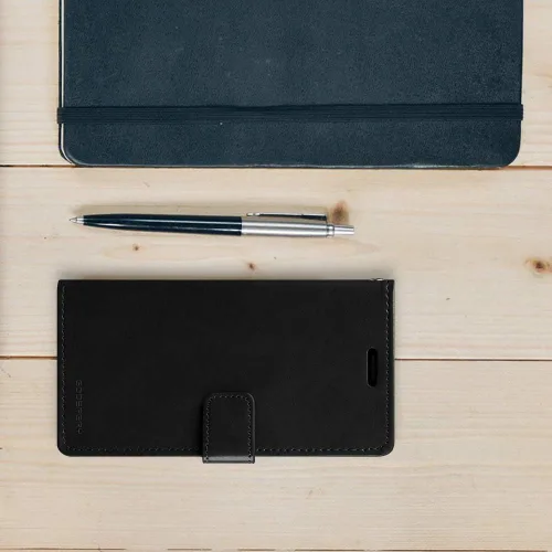 Vista 7 de GOOSPERY Blue Moon Wallet para Apple iPhone 11 Pro Max Case (2019) Funda de cuero con tapa (Negro)