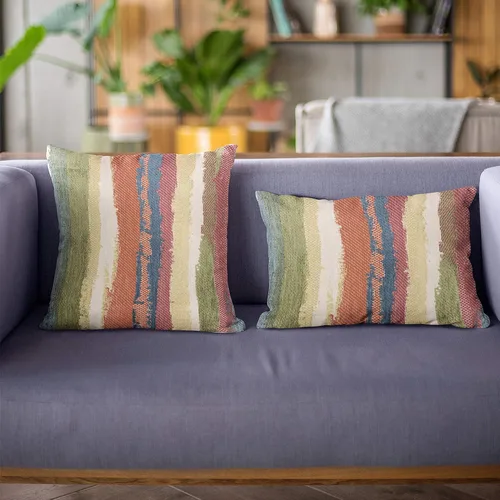 Vista 3 de Plutus Brands Plutus Cuba Stripe - Almohada de lujo multicolor de 12 x 20 pulgadas, doble cara de 12 x 20 pulgadas