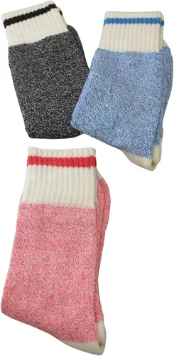 Vista 2 de 3 pares de calcetines para botas de mujer para todo tipo de clima mezcla de calcetines